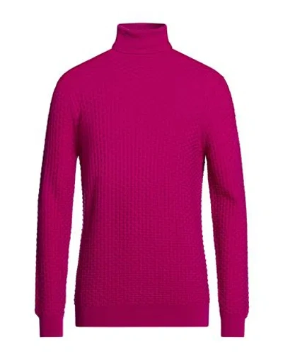 Masq Man Turtleneck Magenta Size 46 Merino Wool In Pink