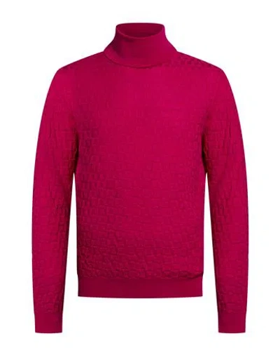 Masq Man Turtleneck Mauve Size 40 Merino Wool In Red