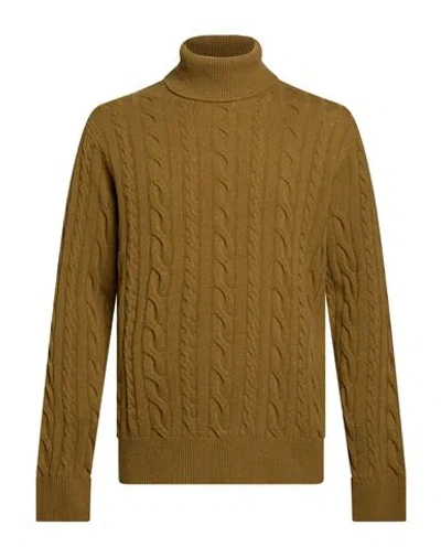 Masq Man Turtleneck Military Green Size 46 Wool In Brown