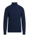 Masq Man Turtleneck Navy Size 40 Alpaca Wool, Polyamide, Wool, Elastane In Blue
