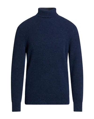 Masq Man Turtleneck Navy Size 40 Alpaca Wool, Polyamide, Wool, Elastane In Blue