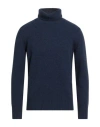 Masq Man Turtleneck Navy Size 40 Merino Wool In Blue