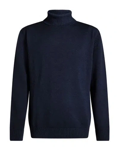 Masq Man Turtleneck Navy Size 46 Merino Wool In Blue