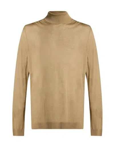 Masq Man Turtleneck Sand Size 44 Silk In Beige