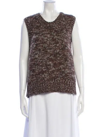 Pre-owned Masscob Alpaca Scoop Neck Sweater In Multi