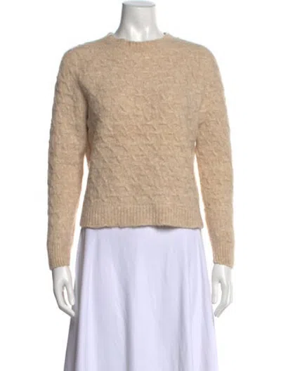 Pre-owned Masscob Baby Alpaca Patterned Sweater In Neutrals