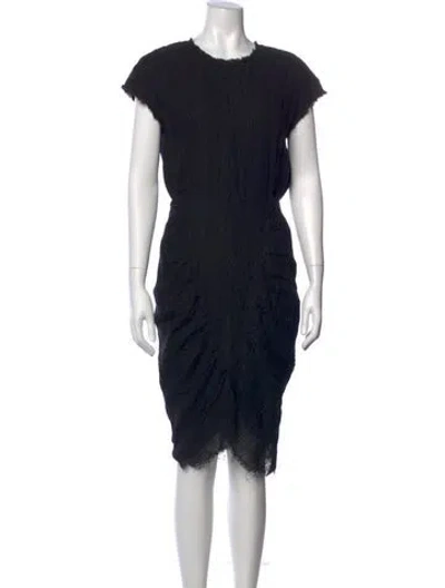 Pre-owned Masscob Crew Neck Knee-length Dress In Black