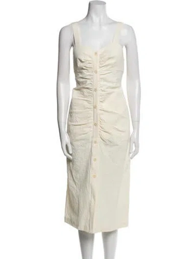 Pre-owned Masscob Doroteia Midi Length Dress W/ Tags In Neutral