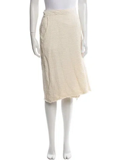Pre-owned Masscob Knee-length Skirt In White