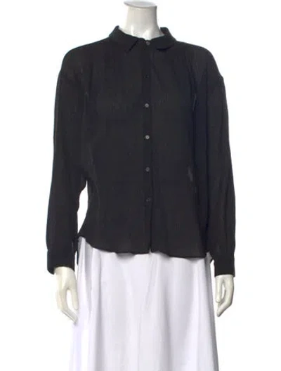 Pre-owned Masscob Long Sleeve Blouse In Black
