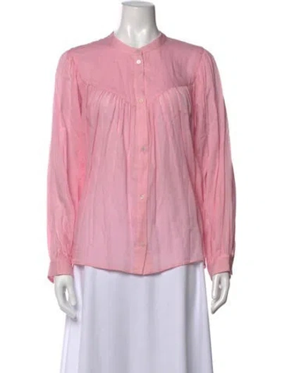 Pre-owned Masscob Long Sleeve Blouse In Pink