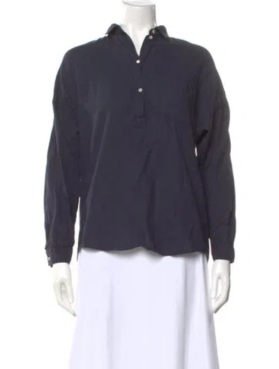 Pre-owned Masscob Long Sleeve Button-up Top In Gray