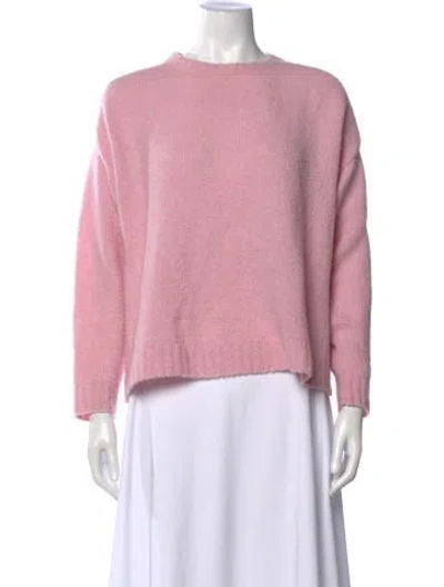 Pre-owned Masscob Merino Wool Crew Neck Sweater In Pink