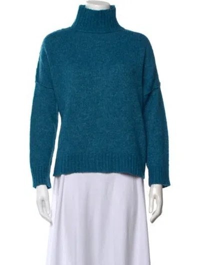 Pre-owned Masscob Merino Wool Turtleneck Sweater In Blue