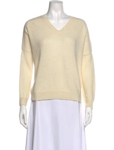 Pre-owned Masscob Merino Wool V-neck Sweater In Neutral