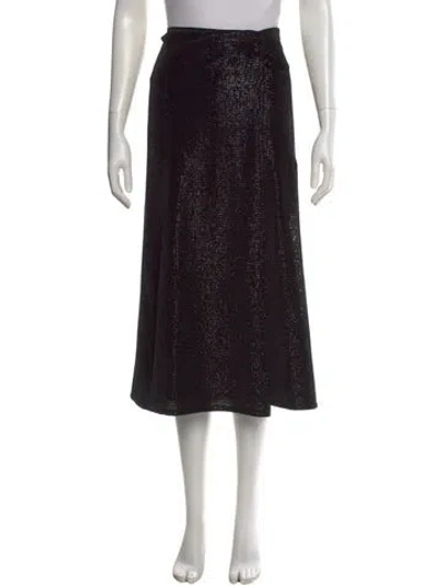 Pre-owned Masscob Midi Length Skirt In Black