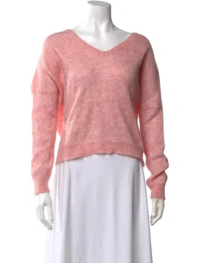 Pre-owned Masscob Mohair V-neck Sweater In Pink
