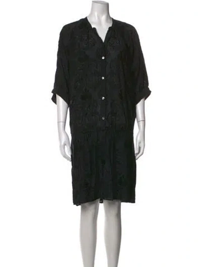 Pre-owned Masscob Patterned Knee-length Dress In Black