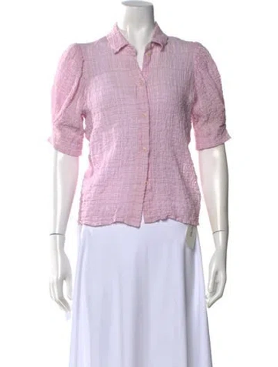 Pre-owned Masscob Short Sleeve Blouse In Purple