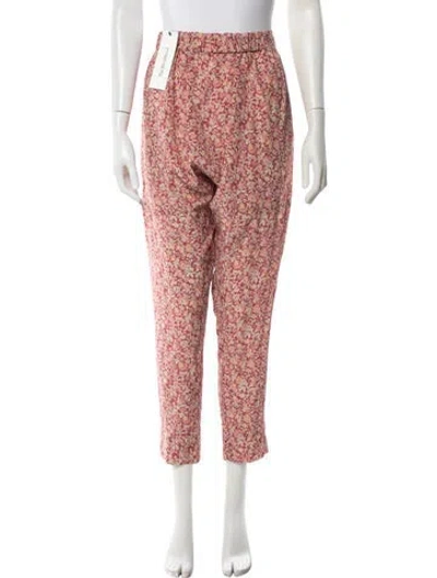 Pre-owned Masscob Silk Floral Print Lounge Set In Red