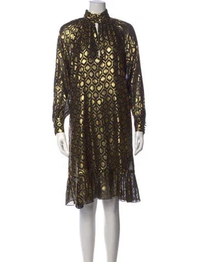 Pre-owned Masscob Silk Midi Length Dress In Multicolor
