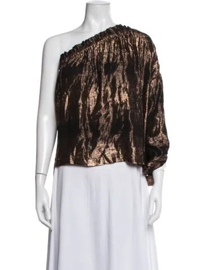 Pre-owned Masscob Silk Printed Top