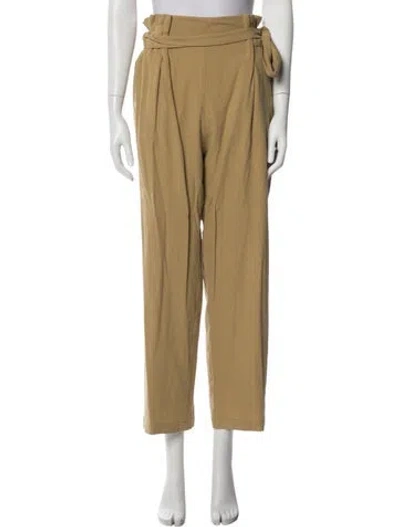 Pre-owned Masscob Silk Straight Leg Pants In Neutral