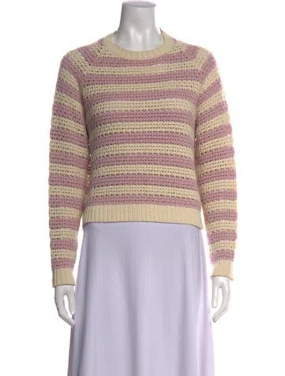 Pre-owned Masscob Silk Striped Sweater In Neutrals