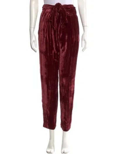 Pre-owned Masscob Straight Leg Pants In Burgundy