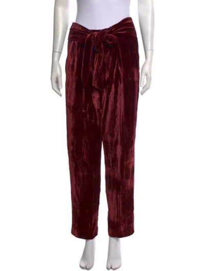 Pre-owned Masscob Straight Leg Pants In Burgundy
