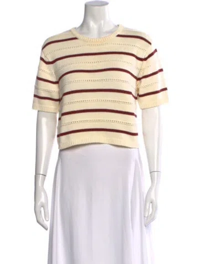 Pre-owned Masscob Striped Crew Neck Sweater In Multicolor