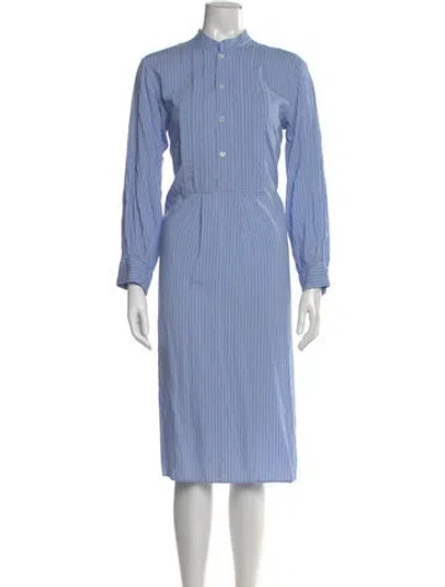 Pre-owned Masscob Striped Knee-length Dress In Blue