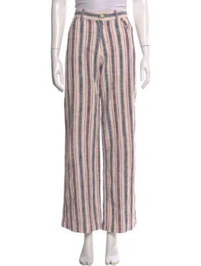 Pre-owned Masscob Striped Wide Leg Pants In Multi