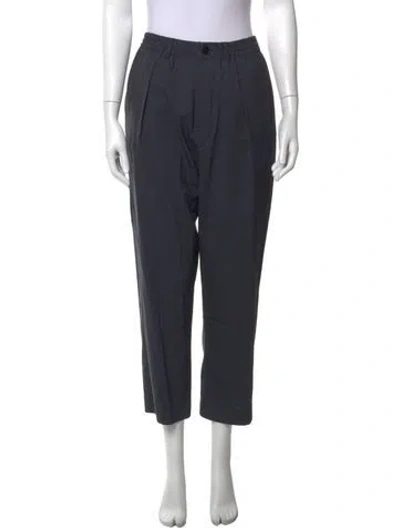 Pre-owned Masscob Virgin Wool Straight Leg Pants In Grey