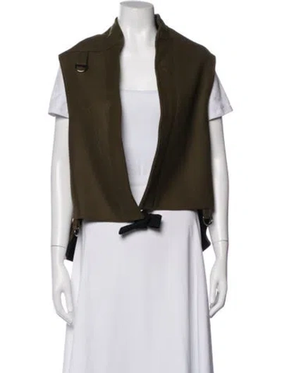 Pre-owned Masscob Virgin Wool Vest In Green