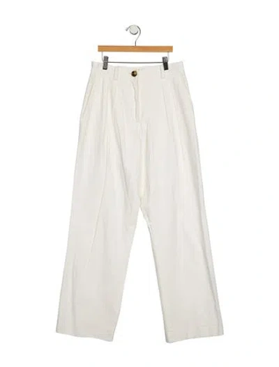 Pre-owned Masscob Wide Leg Pants In White