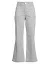 Masscob Woman Jeans Grey Size 10 Recycled Cotton, Cotton, Polyester, Elastane