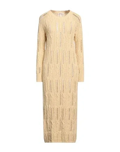 Masscob Woman Maxi Dress Beige Size L Cotton, Linen
