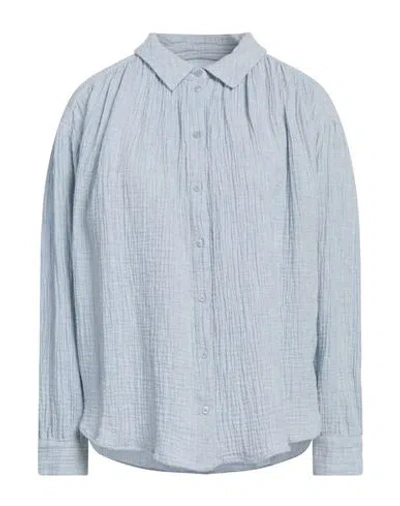 Masscob Woman Shirt Light Blue Size L Cotton