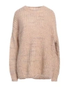 Masscob Woman Sweater Sand Size L Mohair Wool, Polyamide, Virgin Wool, Cotton In Pink