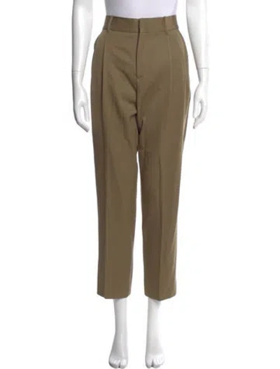 Pre-owned Masscob Wool Straight Leg Pants In Green