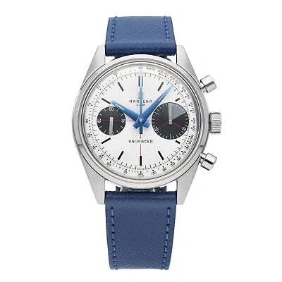 Pre-owned Massena Lab Uni Racer Chrono Stainless Steel Panda Manual-wind Mens Watch Ur-001