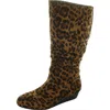 Masseys 1381013 Womens Faux Suede Wedge Boot Mid-calf Boots In Multi