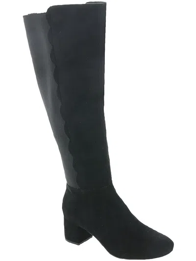 Masseys Alix Womens Faux Suede Tall Over-the-knee Boots In Black