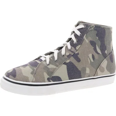 Masseys Blakely Womens Cushioned Footbed Canvas High-top Sneakers In Green