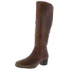 Masseys Fortune Womens Studded Leather Knee-high Boots In Multi