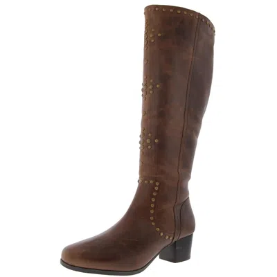 Masseys Fortune Womens Studded Leather Knee-high Boots In Multi