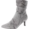 Masseys Morgan Womens Denim Pointed Toe Mid-calf Boots In Multi
