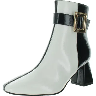 Masseys Sydney Womens Buckle Faux Leather Ankle Boots In Multi