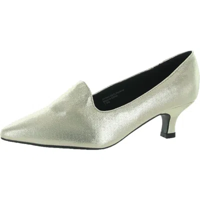 Masseys Violet Womens Padded Insole Pointed Toe Kitten Heels In Multi